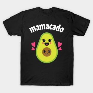 Avocados Hugging Together Happy Mamacado Mother Son Daughter T-Shirt